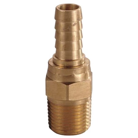 Hose Barb, 1/2 In Barb, 1/2 In MNPT, Brass MPN:6AFP9