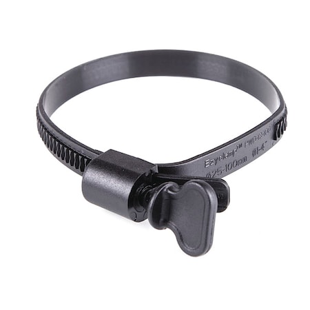 Worm Gear Hose Clamp, Plastic, Hex, PK10 MPN:PWD-13-100-WG-PA12-BK