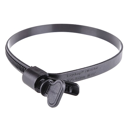 Worm Gear Hose Clamp, Plastic, Hex, PK10 MPN:PWD-13-150-WG-PA66-BK