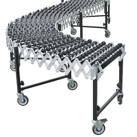 Skate Wheel Conveyor, 8 ft L, 32 11/16 in W, 200 lb/ft Max Load Capacity MPN:55KR72