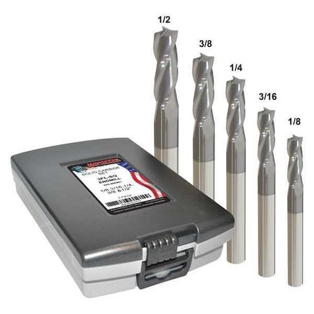 End Mill Set, 0.5 in, Carbide MPN:205-888882