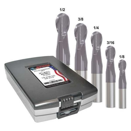 End Mill Set, 0.5 in, Carbide MPN:221-888882