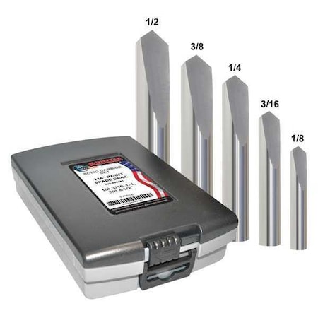 Solid Spade DrillSet, 5pc, Carbide, 118, RH MPN:400-888881