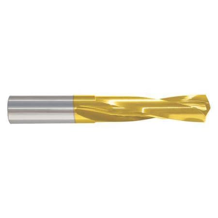 Screw Machine Drill Bit, 1/16 in Size, 135 Degrees Point Angle, Solid Carbide, TiN Finish MPN:460-100625A