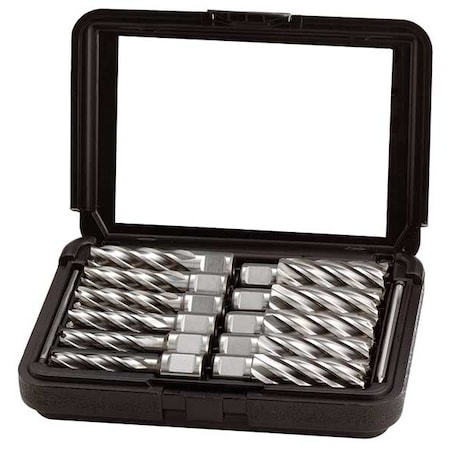 Annular Cutter Set, M2 HSS, 2 In D, 11 Pc MPN:4THF7