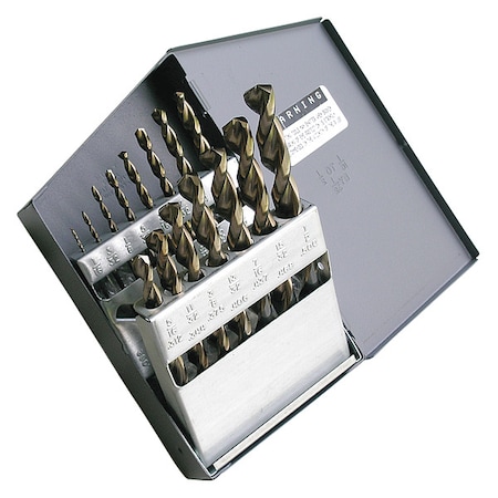 Jobber Drill Set, Parabolic, 15 PC, HSS MPN:5UDN7