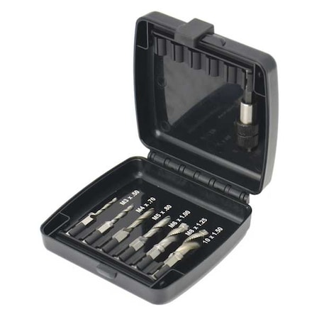 Drill, Tap, Countersink Set, Metric, 6 MPN:6EXL2