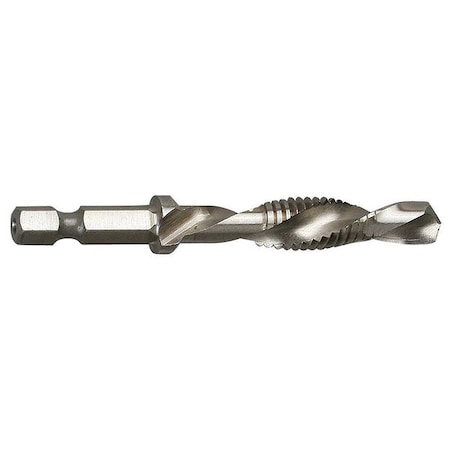 Drill, Tap, Countersink, 3-1/4in, 3/8