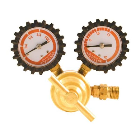 Acetylene Regulator, Acetylene, Single Stage, 0.625