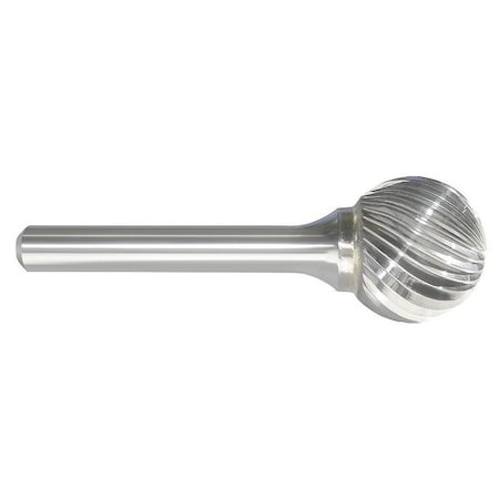 Carbide Bur, Ball Shape, 1/4 In, 1/8 Shank MPN:310-001087