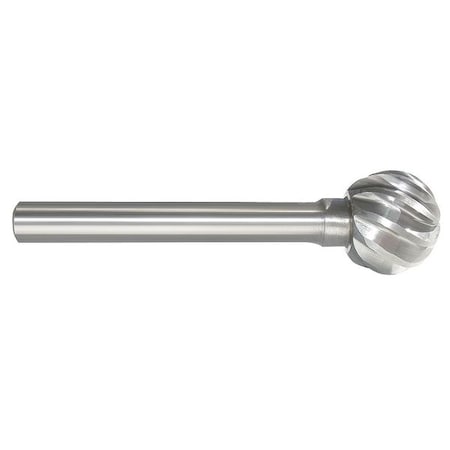 Carbide Bur, Ball Shape, 1/2 In, 1/4 Shank MPN:310-002507
