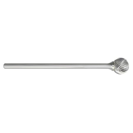 Carbide Bur, Ball Shape, 3/8 In, 1/4 Shank MPN:310-002610