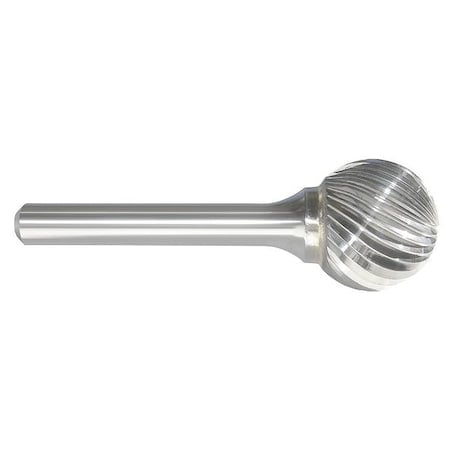 Carbide Bur, Ball Shape, 1/8 In, 1/8 Shank MPN:310-006125