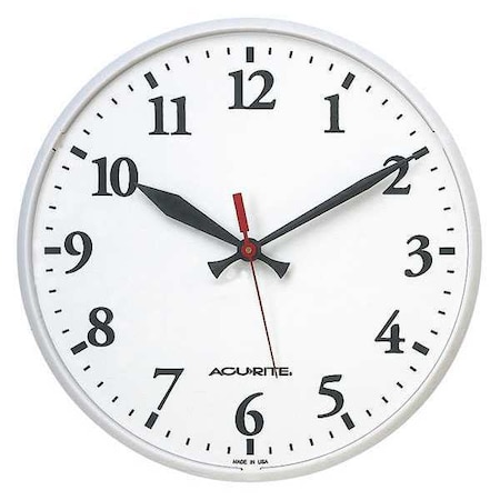 Analog Clock, Plastic, 12 1/2