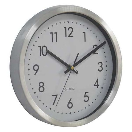 Analog Clock, Aluminum, 10