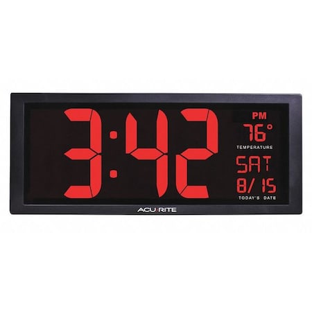 Digital Led Wall Clock, w/In Temp MPN:75127MA1