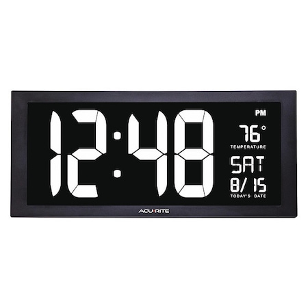 Jumbo Digit Calendar Clock W/ Indoor Temperature, 18
