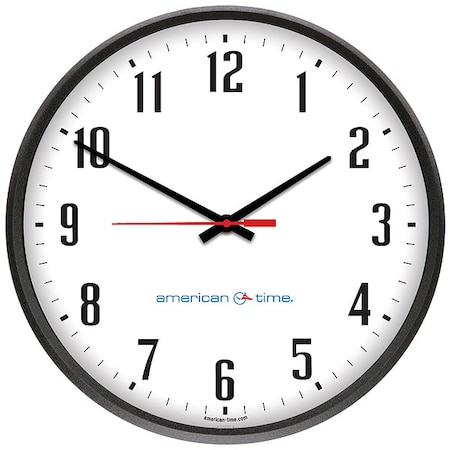 Analog Clock, Steel, 13 1/4