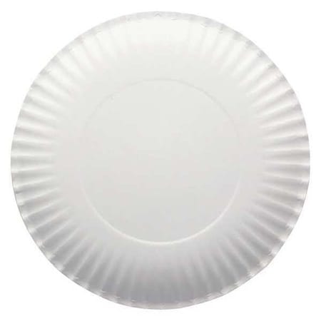 Disposable Paper Plate, 9 in, White, PK1000 MPN:13109