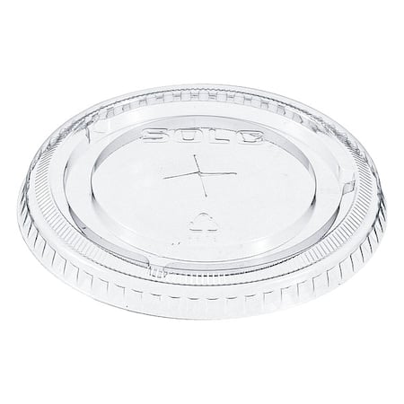 Lid for 9 to 20 oz. Cold Cup, Flat, Straw Slot, Clear, Pk1000 MPN:662TS