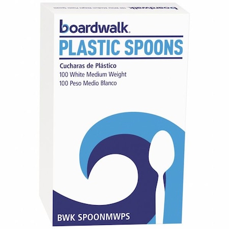 Mediumweight Polystyrene Cutlery, Teaspoon, White, PK100 MPN:BWK SPOONMWPS