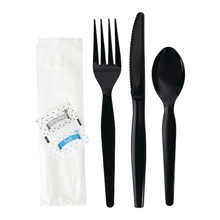 Disp Cutlery Set, BK, Heavy Weight, PK250 MPN:BWKFKTNSHWPSBLA