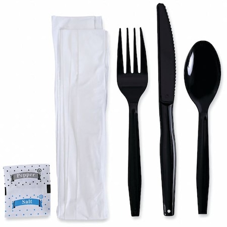 Disp Cutlery Set, BK, Med Weight, PK250 MPN:BWKFKTNSMWPSBLA