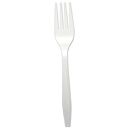 Disposable Forks, Heavyweight, White, 1, 000 PK MPN:BWKFORKHWPPWH