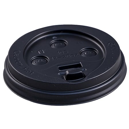 Disp Hot Cup Lid, 10 oz-20 oz, BLK, PK1000 MPN:E1020-DLB