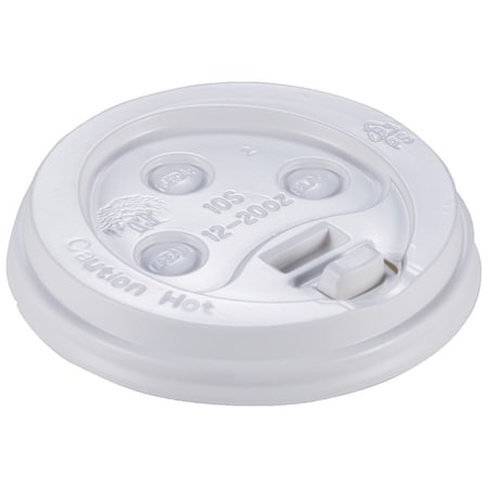 Disp Hot Cup Lid, 10 oz-20oz, White, PK1000 MPN:E1020-DLW