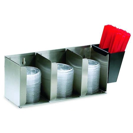 Lid Organizer, 6 1/2 in H, Silver MPN:L1022
