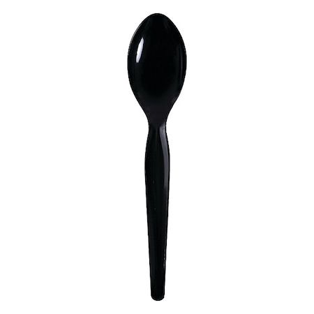 Disposable Teaspoon, Black, Plastic, PK1000 MPN:V01857
