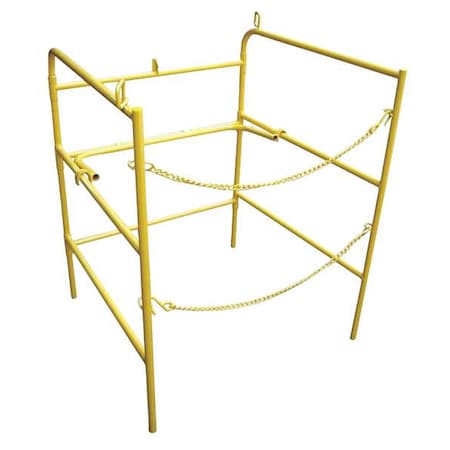 Collapsible Manhole Guard Rail, 33 in x 33 in x 3 1/2 ft, Steel, Yellow MPN:10K047