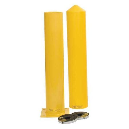 Bollard, 36 in H, Yellow, Carbon Steel MPN:1743PS