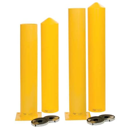 Bollard, 42 in H, Yellow, Carbon Steel MPN:1744PS