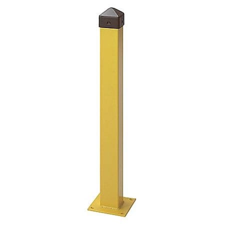 Bollard, 36 in H, Yellow, Carbon Steel MPN:1753