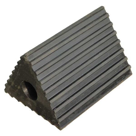 Wheel Chock, Rubber, W 6-1/2 In, H 4-1/2 In MPN:19P546