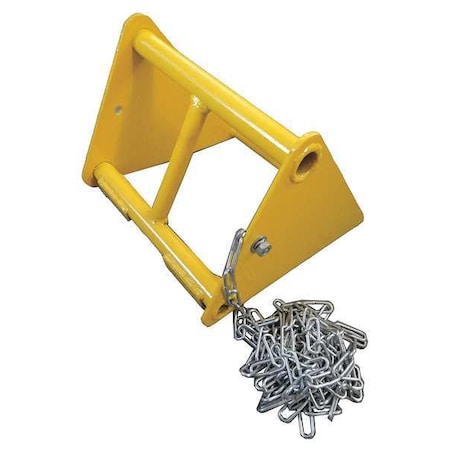 Wheel Chock, Steel, W 10-1/2 In, H 7-1/2 In MPN:19P549