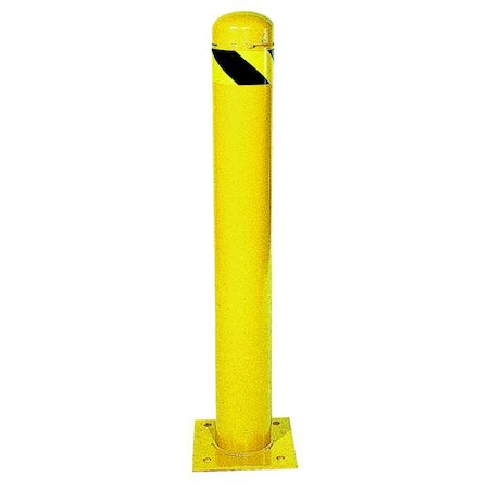 Bollard, 24 in H, Yellow, Carbon Steel MPN:1GUD5