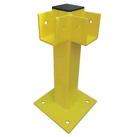 Corner Post, 21 In., Yellow, Steel MPN:22DN05