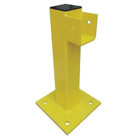 End Post, 21 In., Yellow, Steel MPN:22DN07