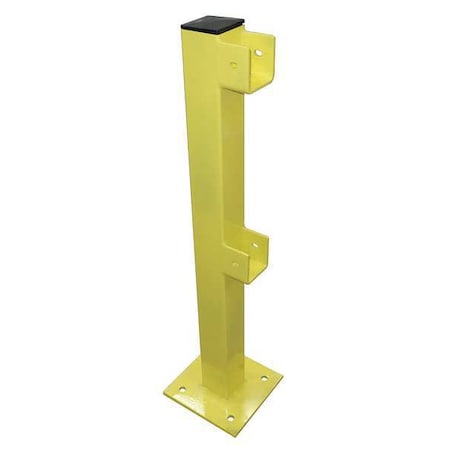 End Post, 45 In., Yellow, Steel MPN:22DN08