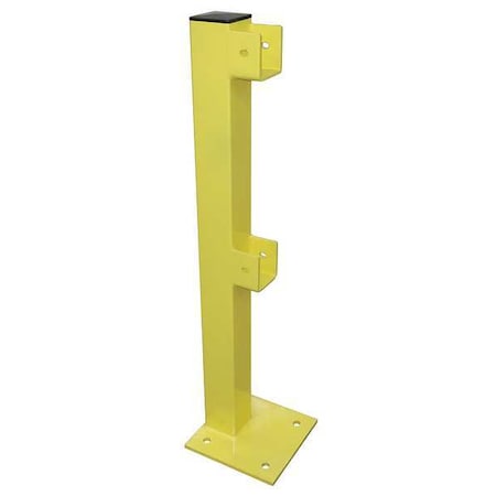 Flush End Post, 45 In., Yellow, Steel MPN:22DN10