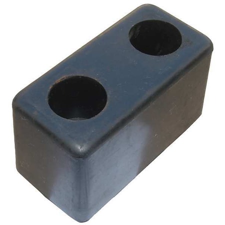 Dock Bumper, Rubber, 6 in H, 3 1/2 in D, 3 1/2 in W, 2 Mounting Holes MPN:22NT82