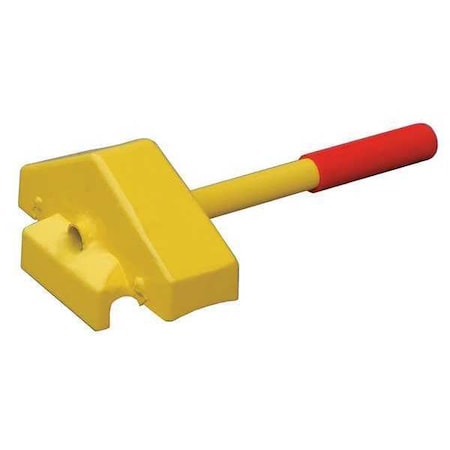 Rail Car Wheel Chock, Steel, Yellow MPN:22XW91