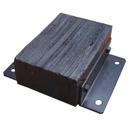 Dock Bumper, 12x4-1/2x14 In., Rubber MPN:26W573