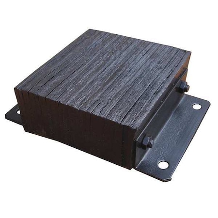 Dock Bumper, 12x4-1/2x16 In., Rubber MPN:26W574