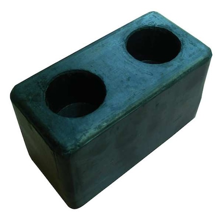 Dock Bumper, 6x3-1/8x3-1/2 In., Rubber, PK2 MPN:2MYR6