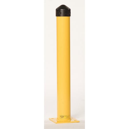 Bollard, 36 in H, Yellow, Carbon Steel MPN:3JJH1