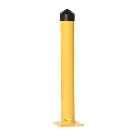 Bollard, 42 in H, Yellow, Carbon Steel MPN:3KZV4
